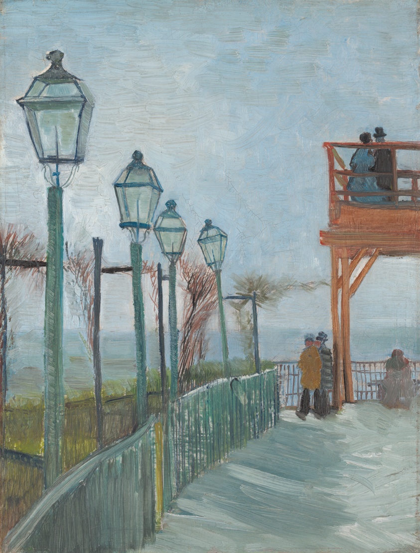 Terrace and Observation Deck at the Moulin de Blute-Fin, Montmartre von Vincent van Gogh (Dutch, 1853–1890)