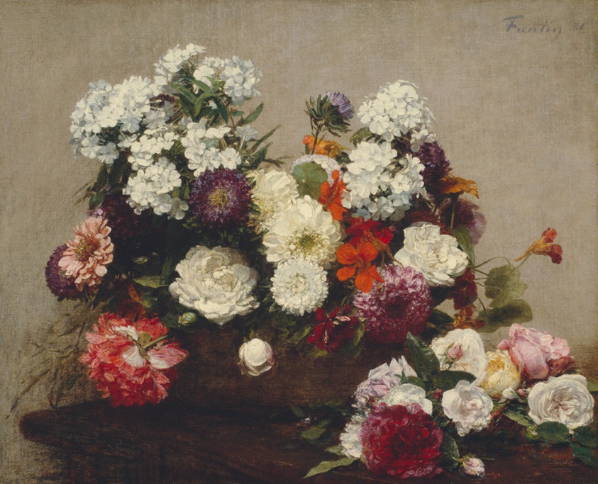 Still Life with Flowers von Henri Fantin-Latour (French, 1836–1904)